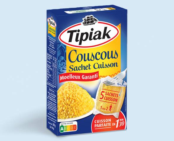 Tipiak Couscous sachet cuisson, moelleux garanti, cuisson parfaite