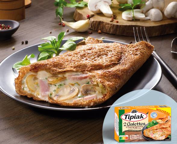 Galettes Champignons Jambon Emmental Tipiak