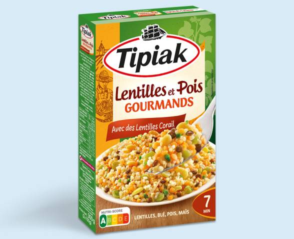 Lentilles et Pois Gourmands aux oignons cuisinés